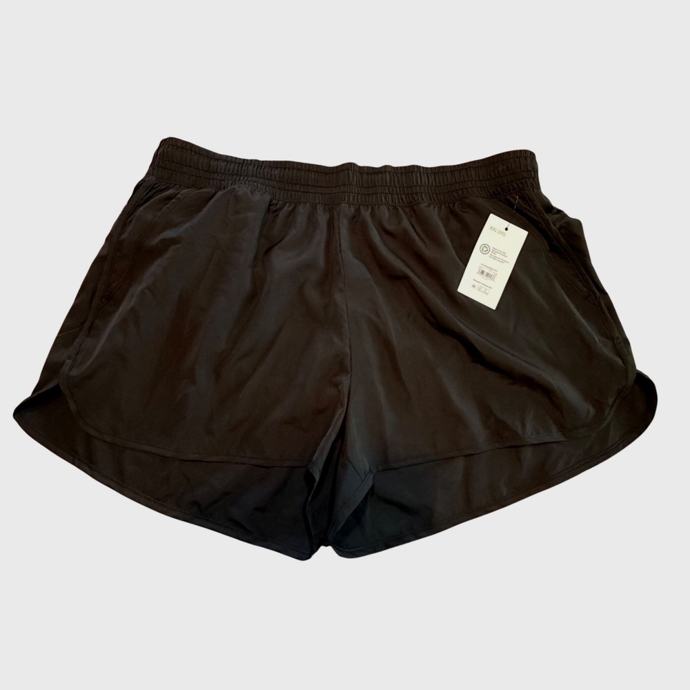 Athletic Works Womens Black Soot Core Running Shorts XXL 20 NWT